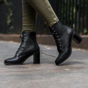Thursday lace up heeled boots
